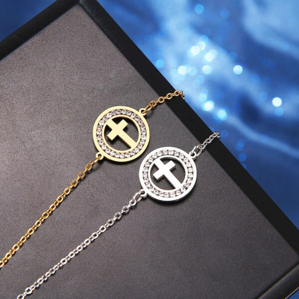 Round Cross Christian Bracelet