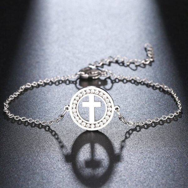 Round Cross Christian Bracelet